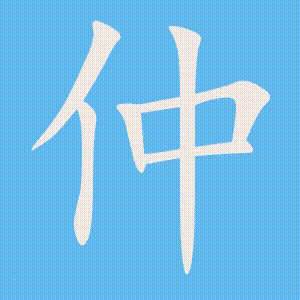 仲的笔顺动画演示