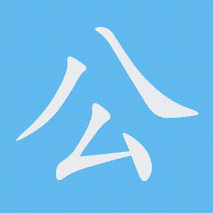 公的笔顺动画演示