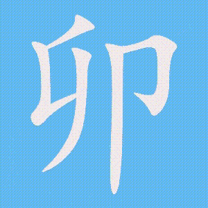 卯的笔顺动画演示