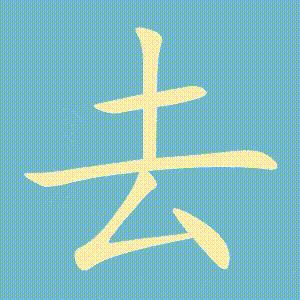 去的笔顺动画演示