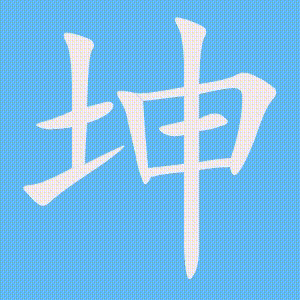 坤的笔顺动画演示