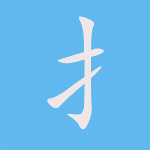 扌的笔顺动画演示
