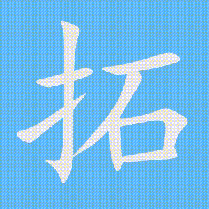 拓的笔顺动画演示