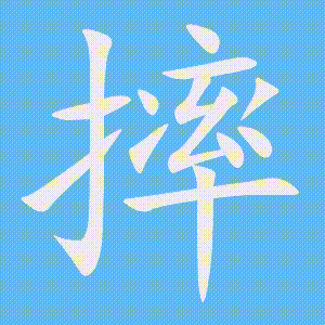 摔的笔顺动画演示
