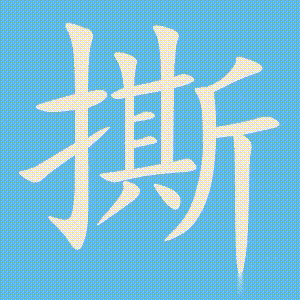 撕的笔顺动画演示