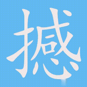 撼的笔顺动画演示