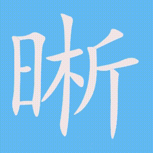 晰的笔顺动画演示