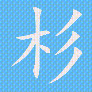 杉的笔顺动画演示