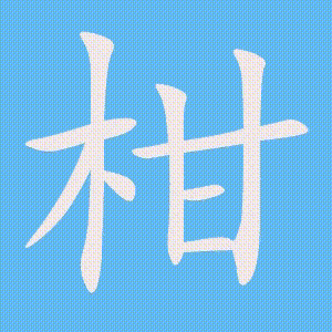 柑的笔顺动画演示