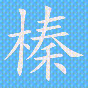 榛的笔顺动画演示