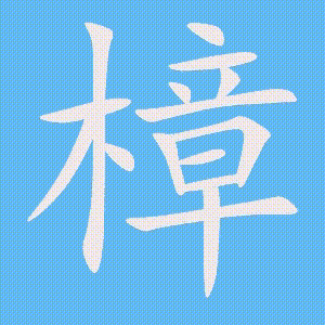 樟的笔顺动画演示