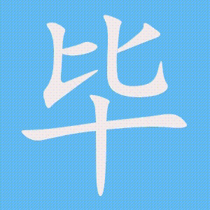 毕的笔顺动画演示