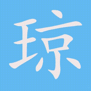 琼的笔顺动画演示