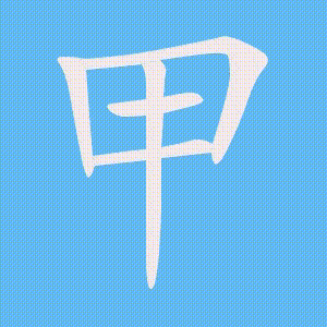 甲的笔顺动画演示