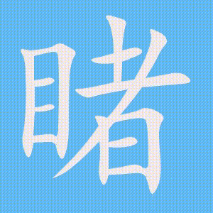 睹的笔顺动画演示