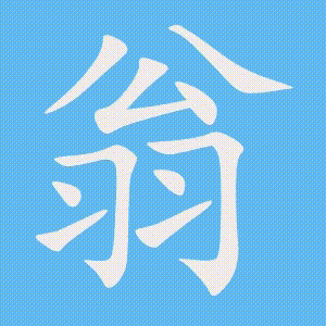 翁的笔顺动画演示