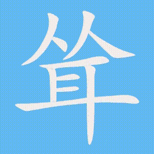 耸的笔顺动画演示