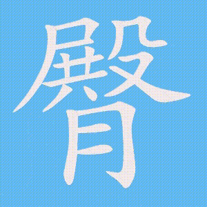 臀的笔顺动画演示