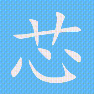 芯的笔顺动画演示