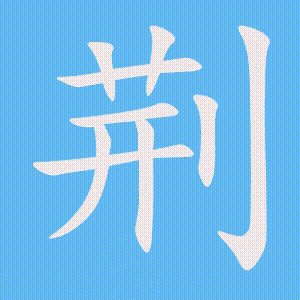 荆的笔顺动画演示