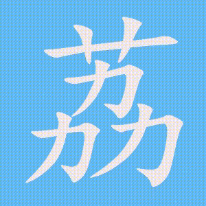 荔的笔顺动画演示