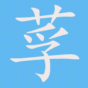 莩的笔顺动画演示