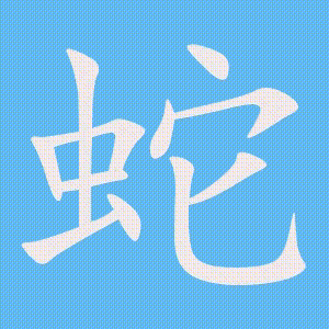 蛇的笔顺动画演示