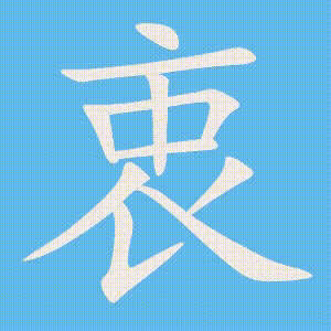 衷的笔顺动画演示