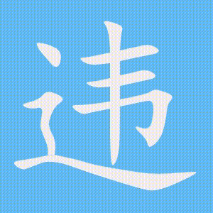 违的笔顺动画演示