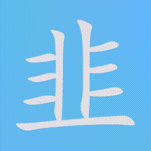 韭的笔顺动画演示