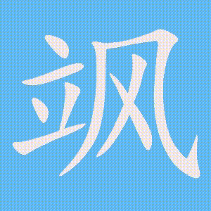 飒的笔顺动画演示
