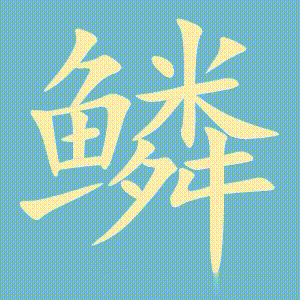 鳞的笔顺动画演示