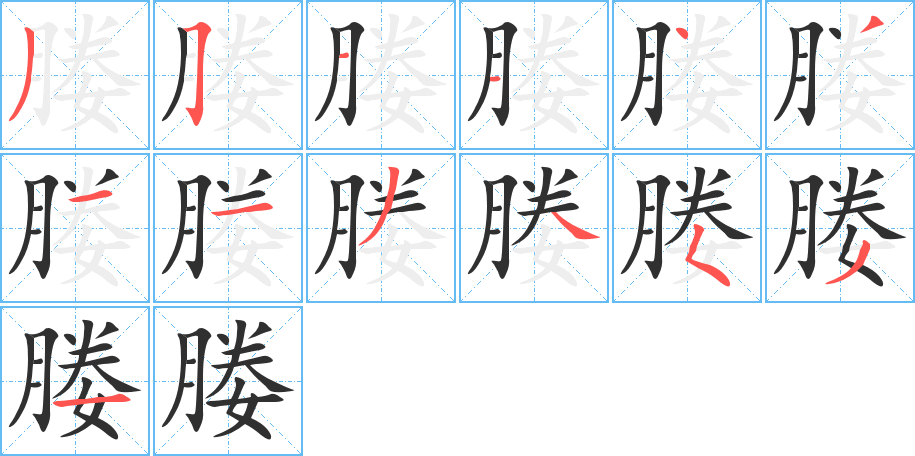 媵的笔顺分步演示