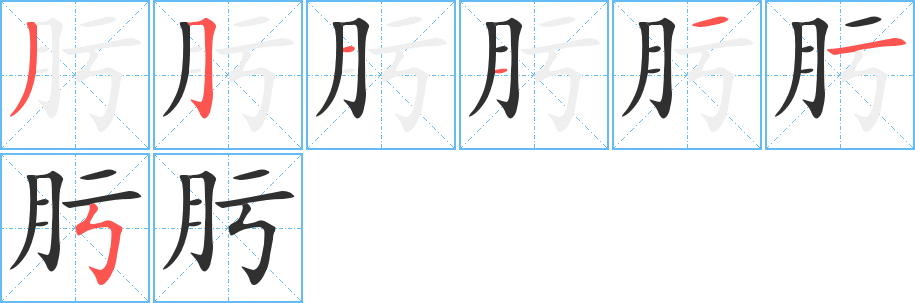 肟的笔顺分步演示